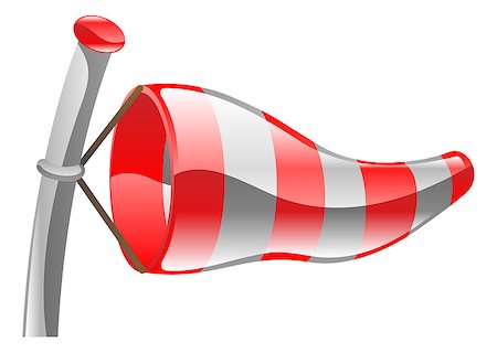 simsearch:400-07049186,k - Weather icon clipart wind sock illustration Foto de stock - Royalty-Free Super Valor e Assinatura, Número: 400-07049217