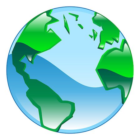 simsearch:400-07049186,k - Shiny glossy globe icon clipart illustration Foto de stock - Royalty-Free Super Valor e Assinatura, Número: 400-07049212