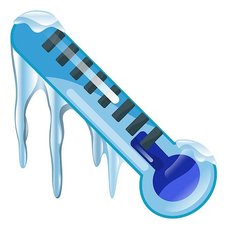 simsearch:400-07049186,k - Weather icon clipart freezing cold thermometer  illustration Foto de stock - Royalty-Free Super Valor e Assinatura, Número: 400-07049220