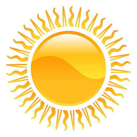 simsearch:400-07049186,k - Weather icon clipart sun illustration Foto de stock - Royalty-Free Super Valor e Assinatura, Número: 400-07049222