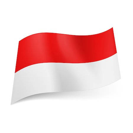 National flag of Indonesia: red and white horizontal stripes. Stock Photo - Budget Royalty-Free & Subscription, Code: 400-07049380