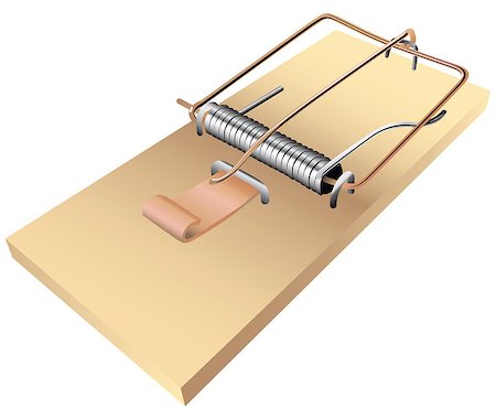 simsearch:700-00080730,k - The standard mousetrap to kill small rodents. Vector illustration. Foto de stock - Super Valor sin royalties y Suscripción, Código: 400-07049427