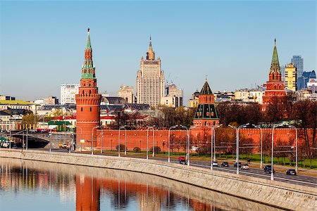 simsearch:400-06950662,k - View on Moscow Kremlin and Ministry of Foreign Affairs, Russia Stock Photo - Budget Royalty-Free & Subscription, Code: 400-07049525