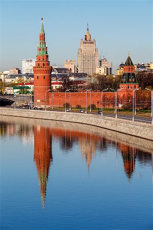 simsearch:400-06950662,k - View on Moscow Kremlin and Ministry of Foreign Affairs, Russia Stock Photo - Budget Royalty-Free & Subscription, Code: 400-07049526