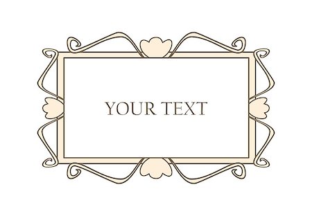 simsearch:400-04871184,k - Sweet retro art deco frame. Vector illustration isolated on white background with empty space to put picture or text message Photographie de stock - Aubaine LD & Abonnement, Code: 400-07049772