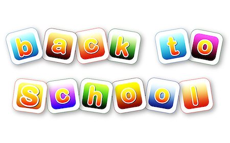 simsearch:400-08315790,k - back to school color letters over colorful cards Fotografie stock - Microstock e Abbonamento, Codice: 400-07049920