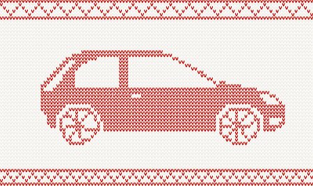 simsearch:400-07250489,k - red knitted car. vector illustration Foto de stock - Super Valor sin royalties y Suscripción, Código: 400-07040186