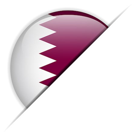 simsearch:400-07032470,k - Vector - Qatar Flag Glossy Button Photographie de stock - Aubaine LD & Abonnement, Code: 400-07040919