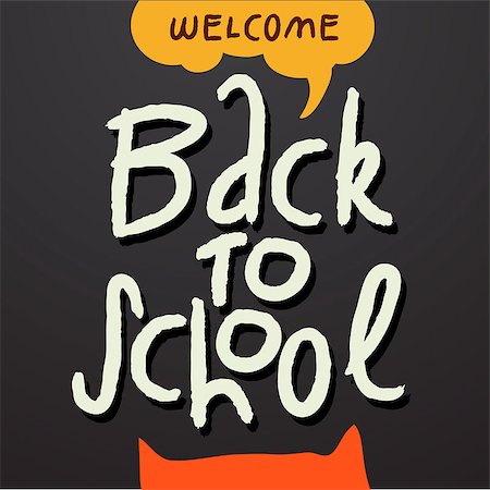 Welcome Back to school background, vector Eps10 illustration. Fotografie stock - Microstock e Abbonamento, Codice: 400-07041305