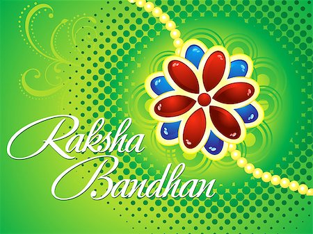 rakhi - raksha bandhan background vector illustration Stock Photo - Budget Royalty-Free & Subscription, Code: 400-07041991