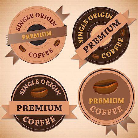 Set of vintage retro coffee badges, stock vector Stock Photo - Budget Royalty-Free & Subscription, Code: 400-07042231