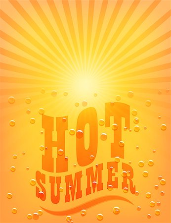 Sun Sunburst Pattern. Hot Summer. Vector illustration Stock Photo - Budget Royalty-Free & Subscription, Code: 400-07043548