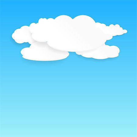 Paper clouds background Fotografie stock - Microstock e Abbonamento, Codice: 400-07043571