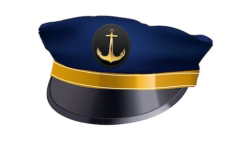 captain hat with cockade Fotografie stock - Microstock e Abbonamento, Codice: 400-07043604