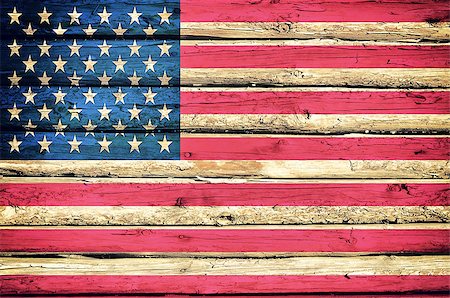 Abstract american flag on the wooden background Stock Photo - Budget Royalty-Free & Subscription, Code: 400-07043686