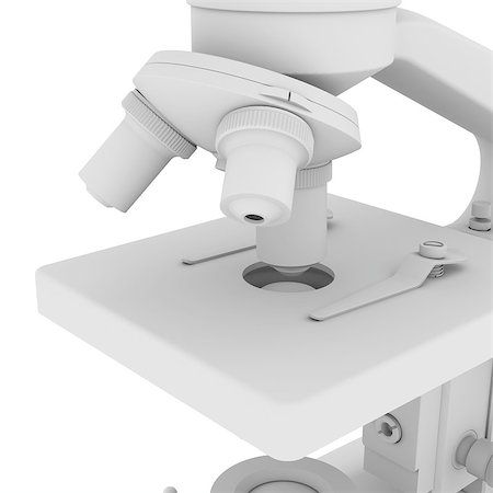 White microscope. Isolated render on a white background Photographie de stock - Aubaine LD & Abonnement, Code: 400-07043889