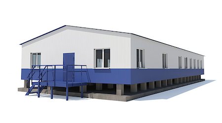 simsearch:400-07478249,k - Industrial building. Isolated render on a white background Stock Photo - Budget Royalty-Free & Subscription, Code: 400-07043882