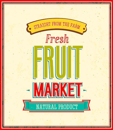 simsearch:400-06738835,k - Fruit market design. Vector illustration. Stock Photo - Budget Royalty-Free & Subscription, Code: 400-07043920