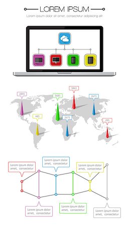 simsearch:400-06867961,k - Ui, infographics and web elements including flat design. EPS10 vector illustration. Stock Photo - Budget Royalty-Free & Subscription, Code: 400-07054224