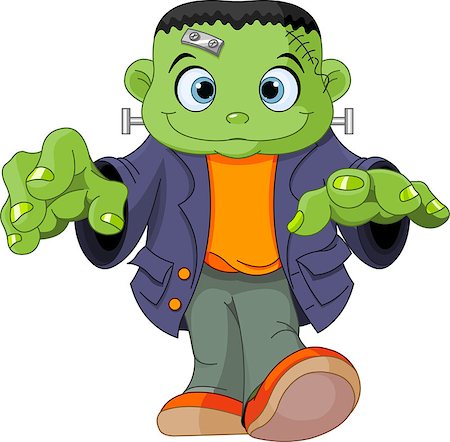 simsearch:400-06393288,k - Halloween kid wearing Frankenstein costume Photographie de stock - Aubaine LD & Abonnement, Code: 400-07054311