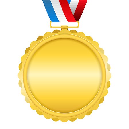 simsearch:400-07052920,k - Golden medal with ribbon on white background, vector eps10 illustration Foto de stock - Super Valor sin royalties y Suscripción, Código: 400-07054440