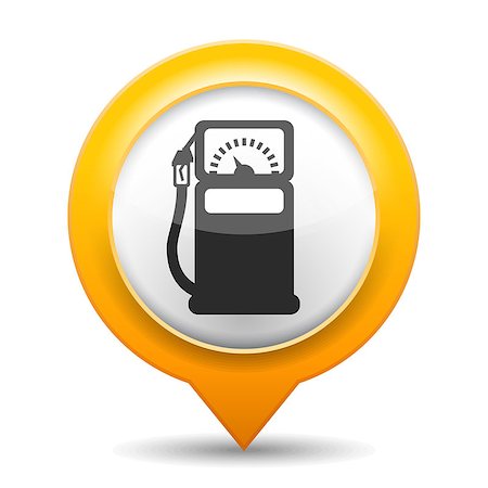 simsearch:400-07054484,k - Orange map pin with icon of a gas station, vector eps10 illustration Stock Photo - Budget Royalty-Free & Subscription, Code: 400-07054462