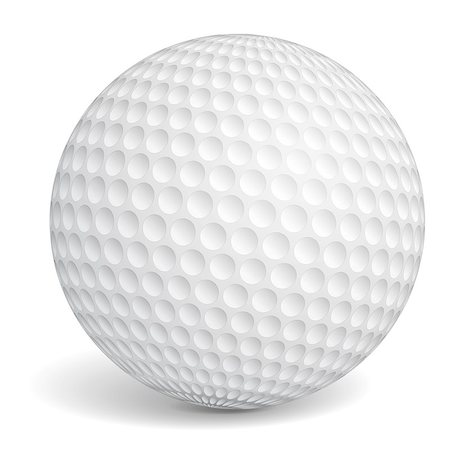 Golf ball on white background, vector eps10 illustration Stock Photo - Budget Royalty-Free & Subscription, Code: 400-07054481