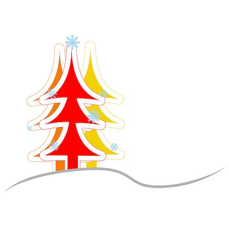 Christmas and New Year. Vector greeting card Photographie de stock - Aubaine LD & Abonnement, Code: 400-07054527