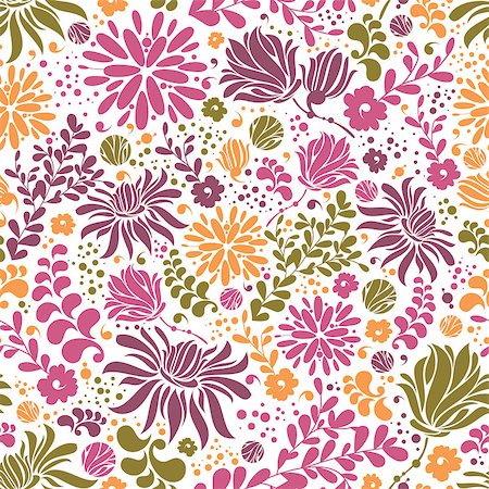 simsearch:400-07055327,k - Abstract floral colorful seamless pattern background vector illustration Stock Photo - Budget Royalty-Free & Subscription, Code: 400-07055272
