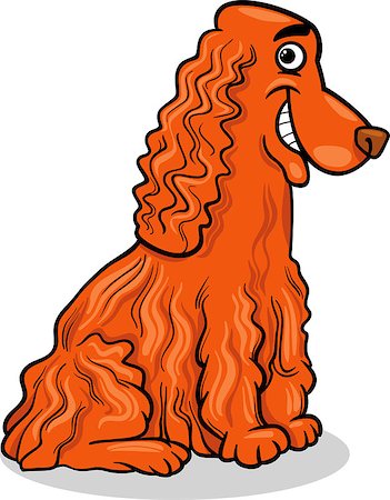 simsearch:400-07832657,k - Cartoon Illustration of Funny Purebred Cocker Spaniel Dog Foto de stock - Royalty-Free Super Valor e Assinatura, Número: 400-07055389