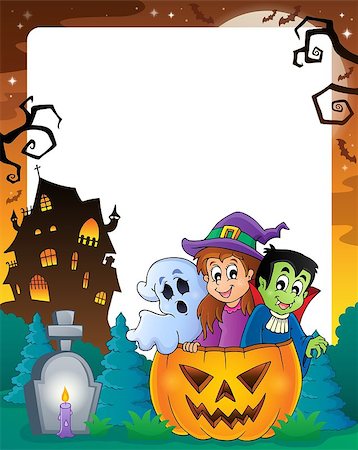 simsearch:400-09098399,k - Halloween theme frame 2 - eps10 vector illustration. Stock Photo - Budget Royalty-Free & Subscription, Code: 400-07055494