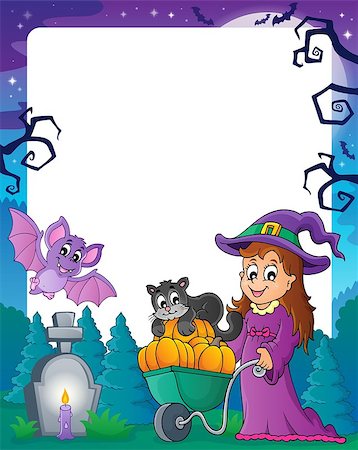 simsearch:400-04133143,k - Halloween theme frame 4 - eps10 vector illustration. Stock Photo - Budget Royalty-Free & Subscription, Code: 400-07055496