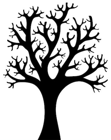 simsearch:400-08621985,k - Tree shaped silhouette 4 - eps10 vector illustration. Stock Photo - Budget Royalty-Free & Subscription, Code: 400-07055516