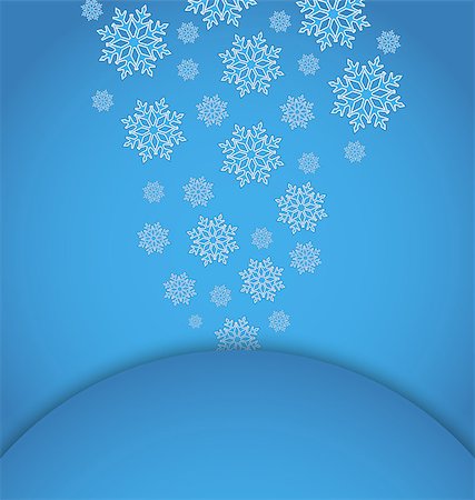 simsearch:400-07213325,k - Illustration Christmas applique with set snowflakes - vector Fotografie stock - Microstock e Abbonamento, Codice: 400-07055606