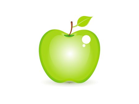 abstract shiny green apple icon vector illustration Stock Photo - Budget Royalty-Free & Subscription, Code: 400-07055782