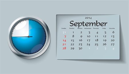 simsearch:400-07056019,k - september 2014 - calendar - vector illustration Fotografie stock - Microstock e Abbonamento, Codice: 400-07056027