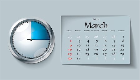 simsearch:400-07056019,k - march 2014 - calendar - vector illustration Fotografie stock - Microstock e Abbonamento, Codice: 400-07056021