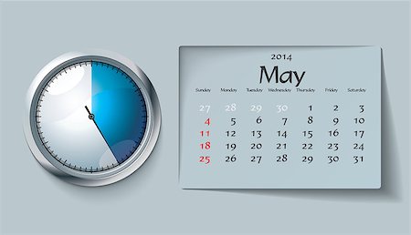 simsearch:400-06767656,k - may 2014 - calendar - vector illustration Stock Photo - Budget Royalty-Free & Subscription, Code: 400-07056023