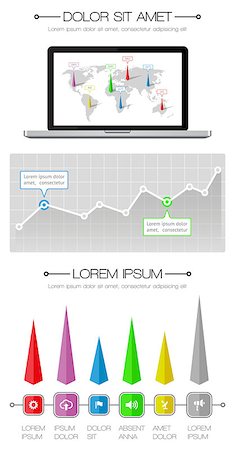 simsearch:400-06867961,k - Ui, infographics and web elements including flat design. EPS10 vector illustration. Stock Photo - Budget Royalty-Free & Subscription, Code: 400-07056042