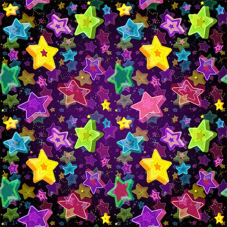 simsearch:400-04691374,k - Bright seamless Christmas pattern with colorful translucent stars (vector EPS 10) Photographie de stock - Aubaine LD & Abonnement, Code: 400-07056057