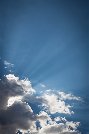 simsearch:400-03944472,k - Beautiful Dramatic Storm Clouds with Silver Lining and Light Rays with Room For Your Own Text or Graphics. Stock Photo - Budget Royalty-Free & Subscription, Code: 400-07056146