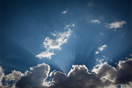 simsearch:400-03944472,k - Beautiful Dramatic Storm Clouds with Silver Lining and Light Rays with Room For Your Own Text or Graphics. Stock Photo - Budget Royalty-Free & Subscription, Code: 400-07056140