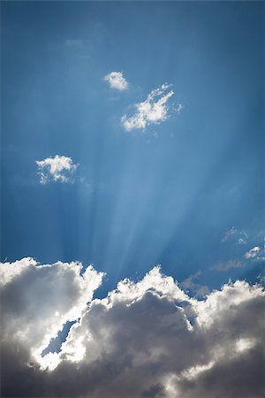 simsearch:400-03944472,k - Beautiful Dramatic Storm Clouds with Silver Lining and Light Rays with Room For Your Own Text or Graphics. Stock Photo - Budget Royalty-Free & Subscription, Code: 400-07056143