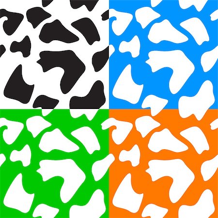 fur cow - Seamless animal patterns skin fur. Vector illustration Stock Photo - Budget Royalty-Free & Subscription, Code: 400-07056305