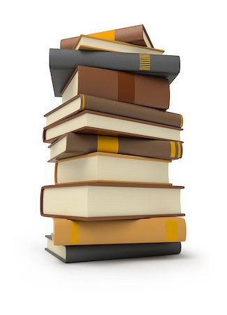 simsearch:400-03957371,k - stack of books. 3d image. Isolated white background. Stock Photo - Budget Royalty-Free & Subscription, Code: 400-07056689