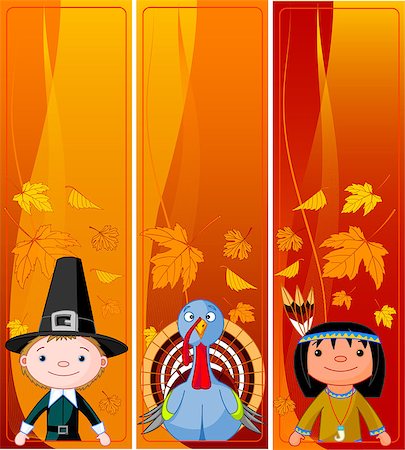 simsearch:400-04214796,k - Three Cute Thanksgiving and Autumn vertical Banners Stockbilder - Microstock & Abonnement, Bildnummer: 400-07056813