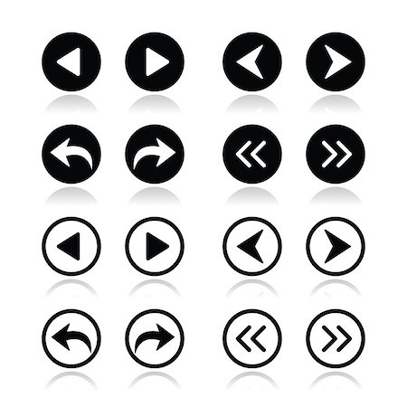 simsearch:400-05148042,k - Round arrow icons directing left and right isolated on white Stock Photo - Budget Royalty-Free & Subscription, Code: 400-07056849