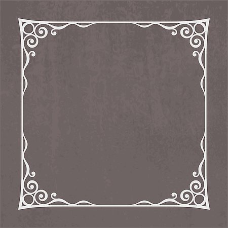 simsearch:400-06424752,k - Decorative vintage frame silhouette with separated corners. You can easily change color and aspect ratio of frame. The file is made with no transparencies and gradients. Foto de stock - Super Valor sin royalties y Suscripción, Código: 400-07050063