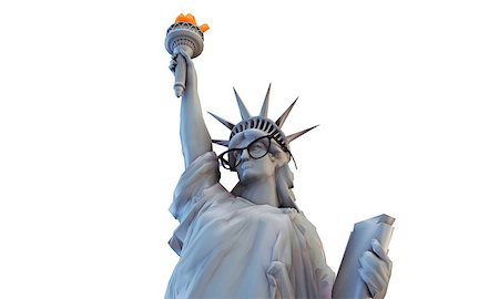 simsearch:400-06129343,k - liberty statue with black glasses Photographie de stock - Aubaine LD & Abonnement, Code: 400-07050151