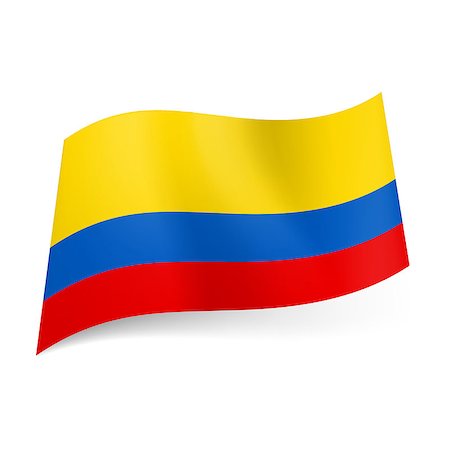 simsearch:400-08108799,k - National flag of Colombia: wide red, narrow blue and red horizontal stripes. Photographie de stock - Aubaine LD & Abonnement, Code: 400-07050267